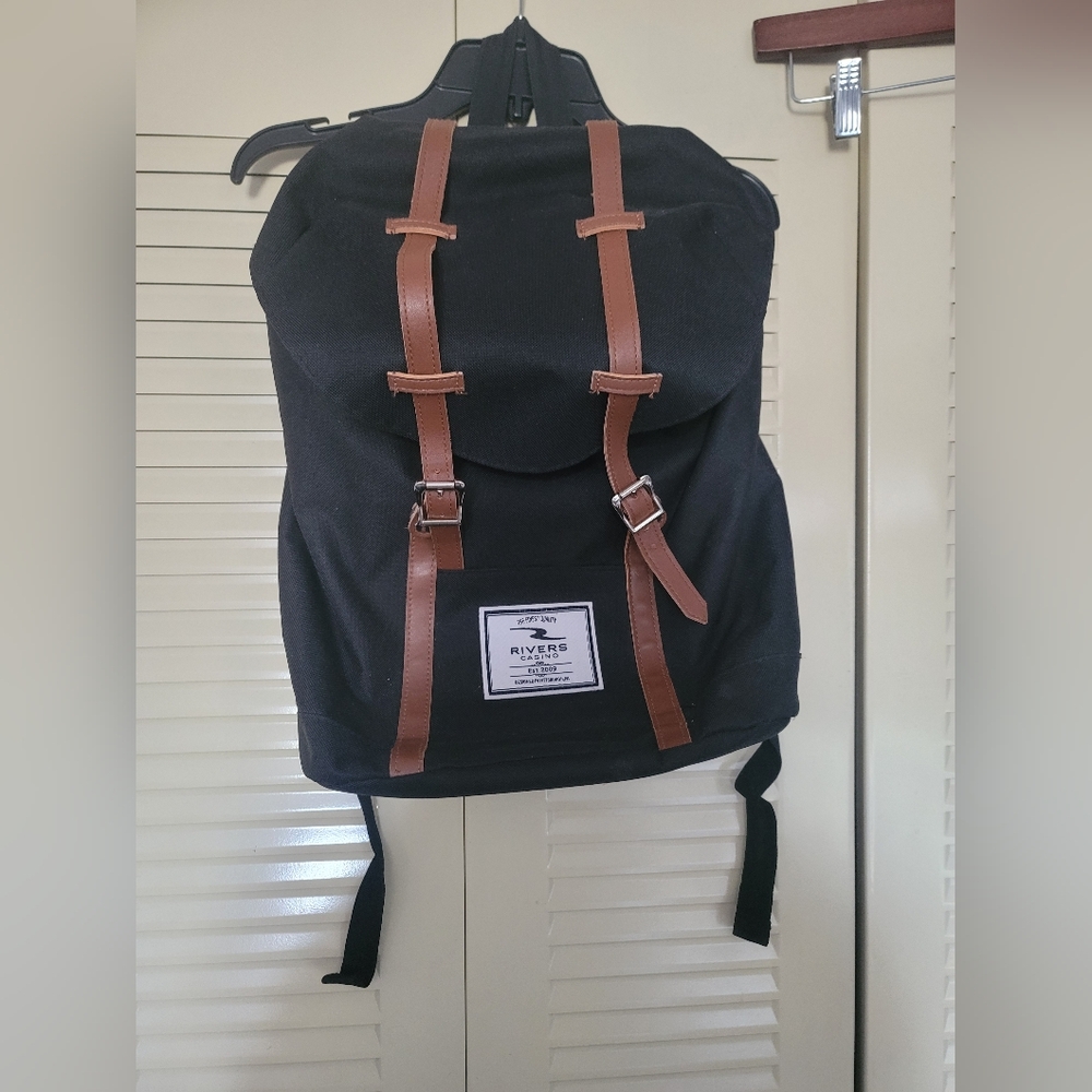 Herschel Supply Company Black Backpack with Brown Straps